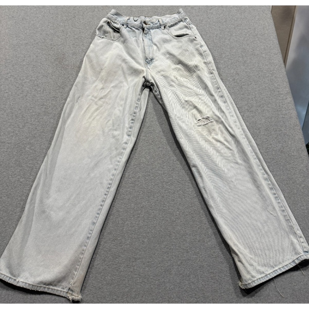 Vintage Solo Semore Light Denim Jeans Mens 32x30 THRASHED Baggy Skate Grunge Y2K